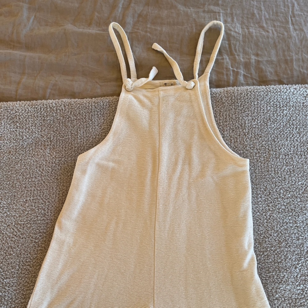 Madewell Texture & Thread Tie Strap Overalls